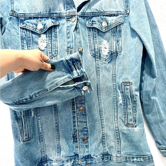 Windsor Light Blue Denim 100% cotton Jacket LARGE - Picture 6 of 7